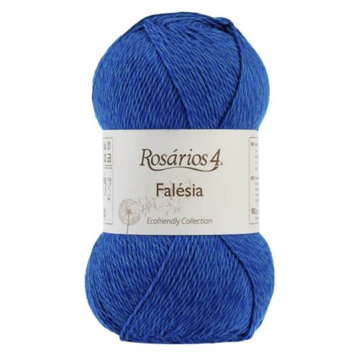 ovillo de algodón y viscosa de bambu de 100 grams and 290 metros para tejer prendas de primavera y verano de color 29 azul