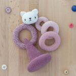 Kit Crochet Anillos para bebé - Gatito - Imagen 3