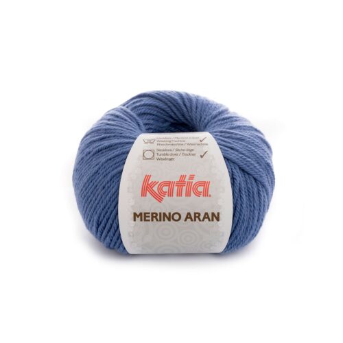 ovillo de merino aran merino superwash y acrílico color 45 azul