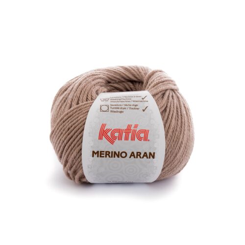 ovillo de merino aran merino superwash y acrílico color 74 beige