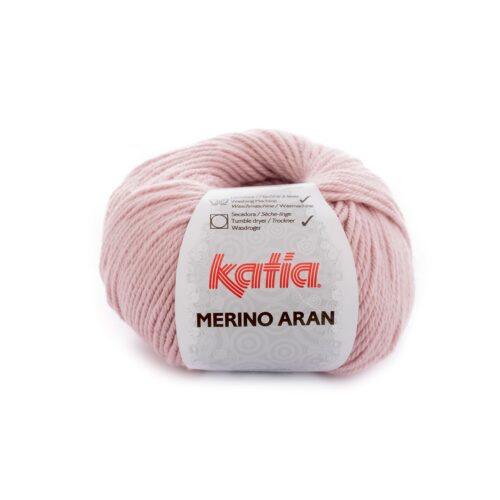 ovillo de merino aran merino superwash y acrílico 53 rosa medio