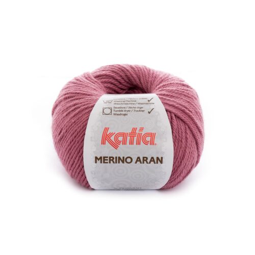 ovillo de merino aran merino superwash y acrílico color 54 rosa oscuro