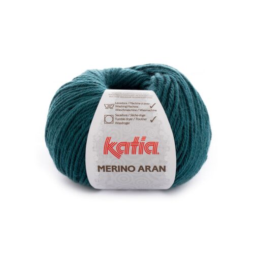 ovillo de merino aran merino superwash y acrílico color 44 turquesa oscuro
