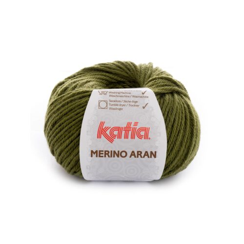 ovillo de merino aran merino superwash y acrílico color 70 verde