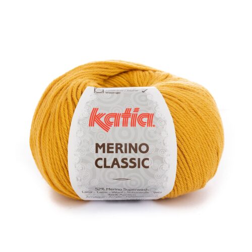 ovillo de merino classic merino superwash y acrílico color 41 mostaza