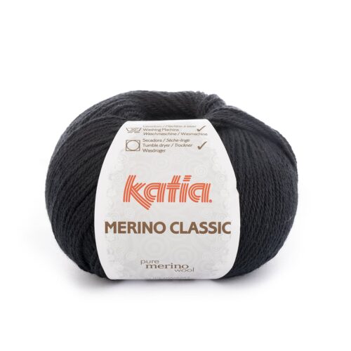 ovillo de merino classic merino superwash y acrílico color 2 negro