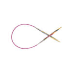 agujas circulares fijas de madera de 25 cm de la marca symfonie Knitpro especiales para calcetines, mangas y bebe