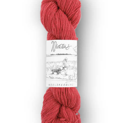 skein of Spanish transhumant wool 50 grams and 225 meters in Guava color