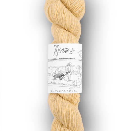 skein of Spanish transhumant wool 50 grams and 225 meters in Lemon color