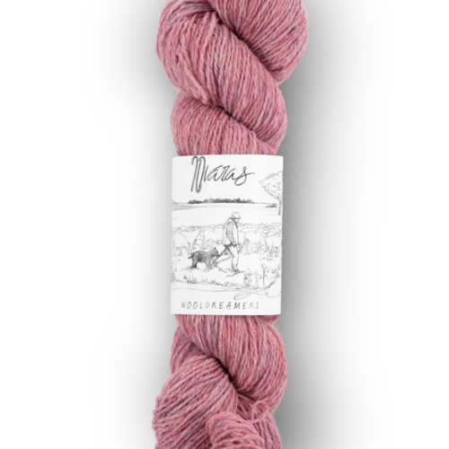 skein of Spanish transhumant wool 50 grams and 225 meters in Rose color