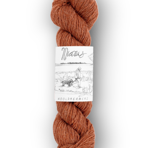 skein of Spanish transhumant wool 50 grams and 225 meters in Rust color