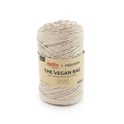 ovillo hilo de piña y lyocell para bolsos, 200 gramos y 200 metros, en color 51 beige claro
