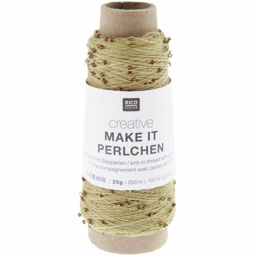 hilo con mostacillas y abalorios de brillo color 05 oro de creative make it perlchen de la marca rico design