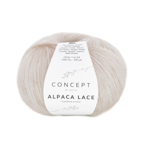 ovillo de lana alpaca lace de viscosa y superfine alpaca color 82 beige