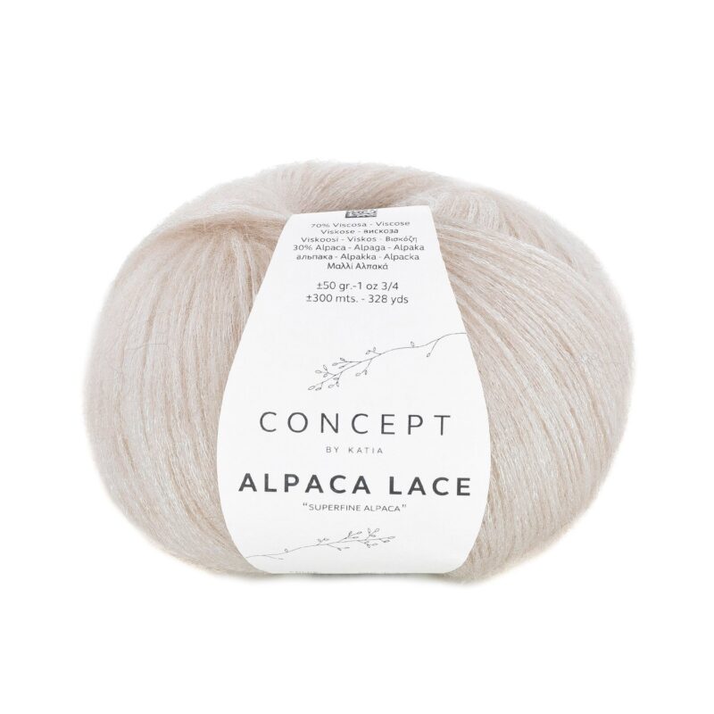ovillo de lana alpaca lace de viscosa y superfine alpaca color 82 beige