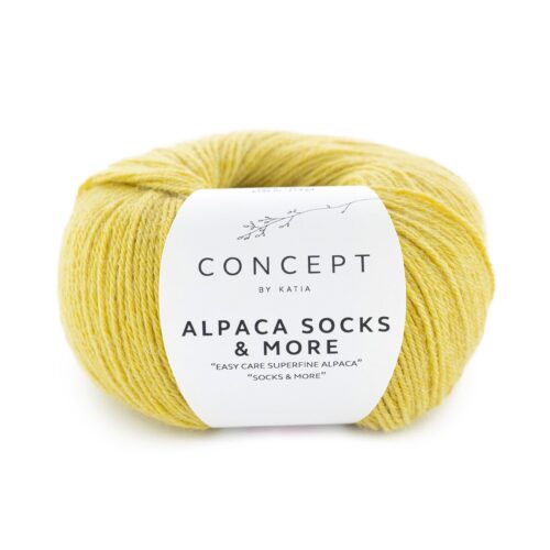 ovillo de lana de calcetines alpaca socks & more de alpaca y poliamida color 322 citronela