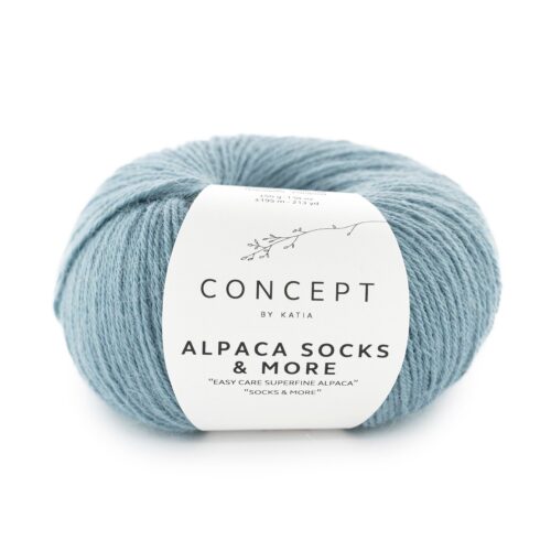 ovillo de lana de calcetines alpaca socks & more de alpaca y poliamida color 323 tejano