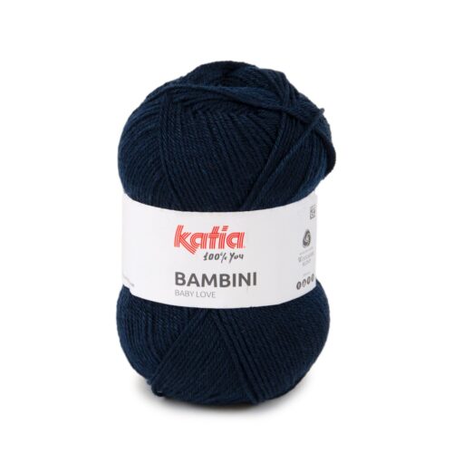 ovillo de lana bambini de lana y acrílico para tejer prendas de bebé en color 411 azul oscuro