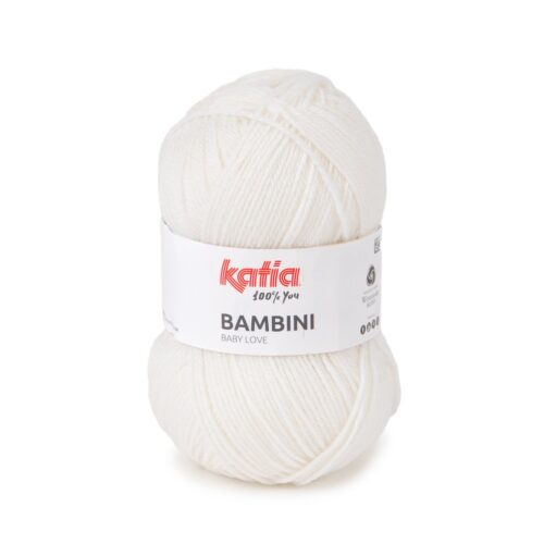 ovillo de lana bambini de lana y acrílico para tejer prendas de bebé en color 000 blanco