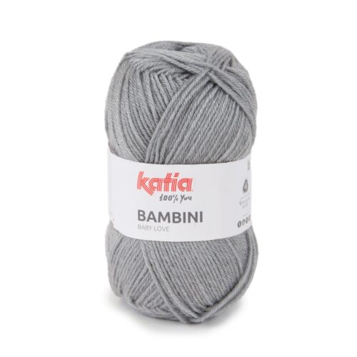 ovillo de lana bambini de lana y acrílico para tejer prendas de bebé en color 500 gris