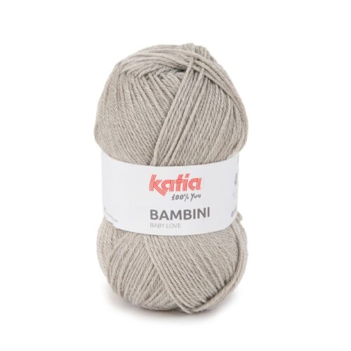 ovillo de lana bambini de lana y acrílico para tejer prendas de bebé en color 707 gris piedra