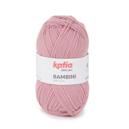ovillo de lana bambini de lana y acrílico para tejer prendas de bebé en color 704 rosa medio