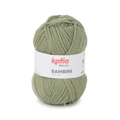 ovillo de lana bambini de lana y acrílico para tejer prendas de bebé en color 744 verde claro