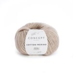 ball of cotton merino wool concept by katia of cotton and merino color 104 beige