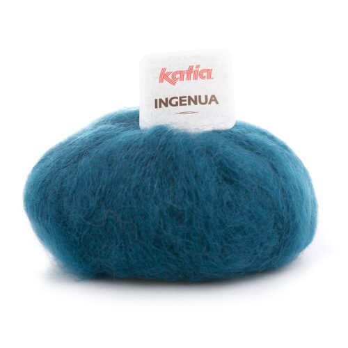 ovillo de lana mohair, poliamida y merino en color 49 azul verdoso