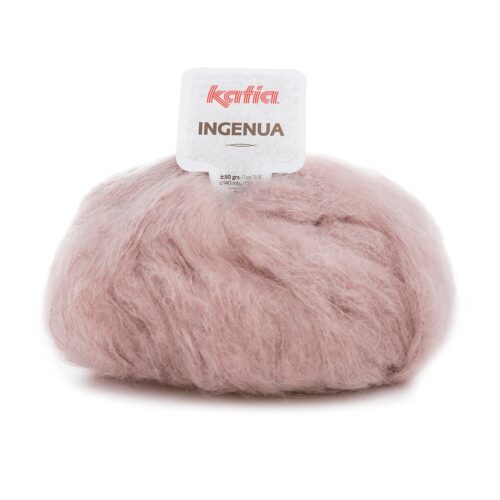 ovillo de lana mohair, poliamida y merino en color 60 rosa perlado