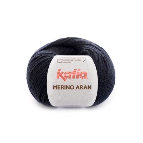ovillo de merino aran merino superwash y acrílico color 5 azul oscuro