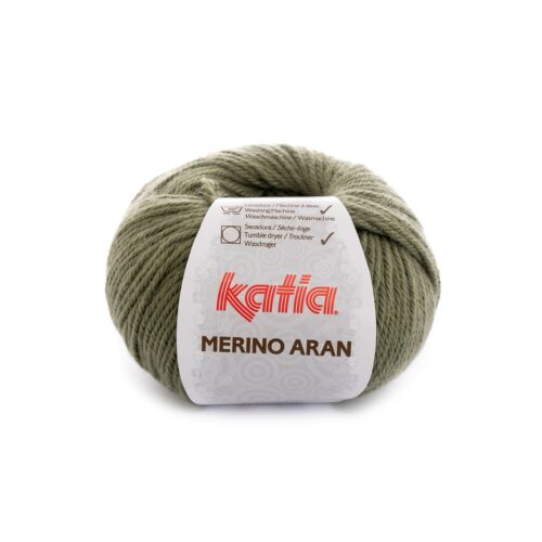 ovillo de merino aran merino superwash y acrílico color 81 caqui