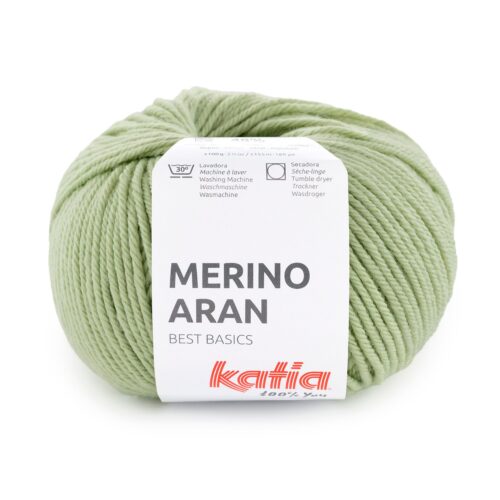 ovillo de merino aran merino superwash y acrílico color 115 salvia