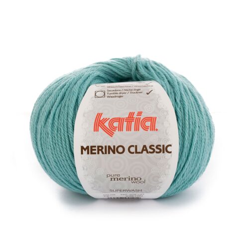 ovillo de merino classic merino superwash y acrílico color 73 azul agua