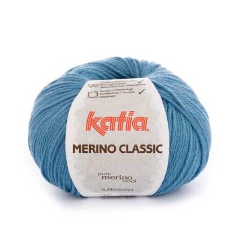 ovillo de merino classic merino superwash y acrílico color 33 azul claro