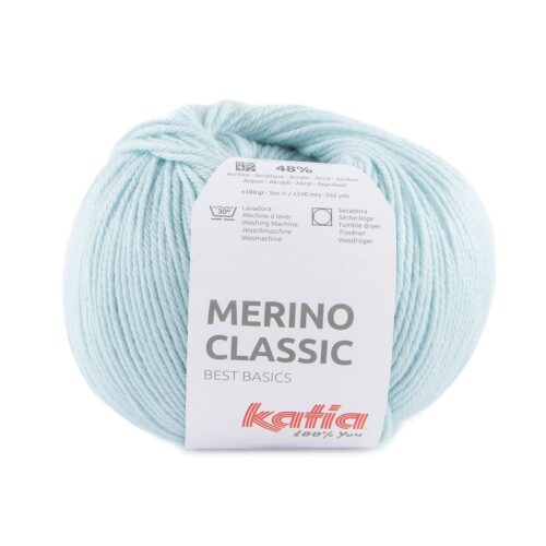 ovillo de merino classic merino superwash y acrílico color 93 azul muy claro
