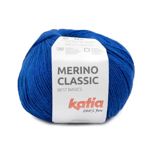 ovillo de merino classic merino superwash y acrílico color 94 azul ultramar