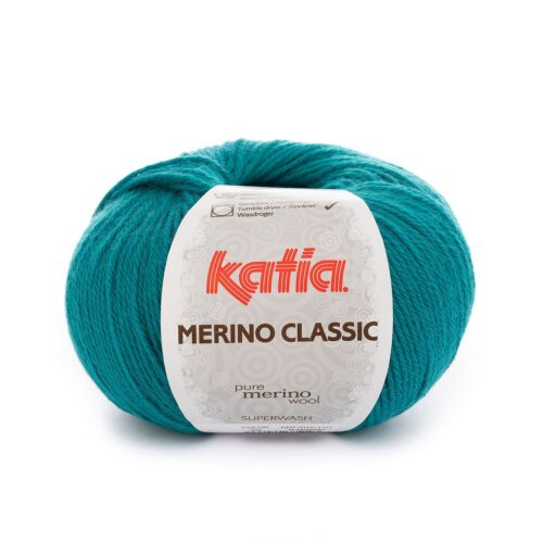 ovillo de merino classic merino superwash y acrílico color 39 azul verdoso