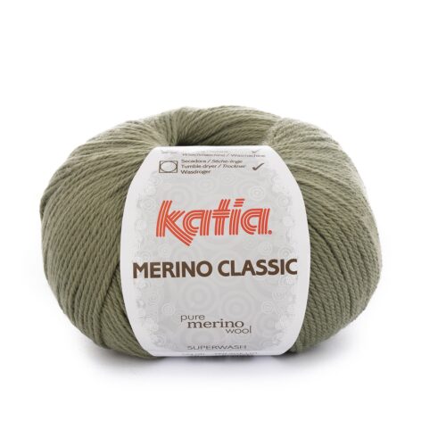 ovillo de merino classic merino superwash y acrílico color 70 caqui