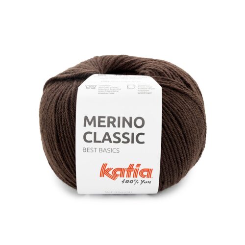 ovillo de merino classic merino superwash y acrílico color 106 chocolate