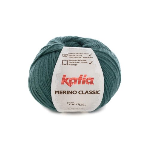 ovillo de merino classic merino superwash y acrílico color 78 esmeralda