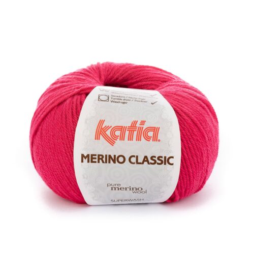ovillo de merino classic merino superwash y acrílico color 40 fucsia claro