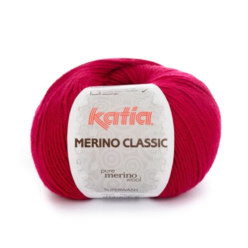 ovillo de merino classic merino superwash y acrílico color 24 fucsia oscuro