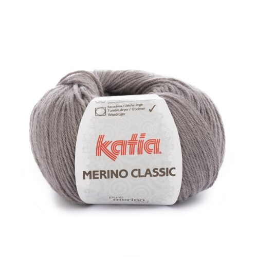 ovillo de merino classic merino superwash y acrílico color 13 gris medio