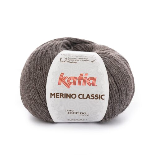 ovillo de merino classic merino superwash y acrílico color 8 gris oscuro