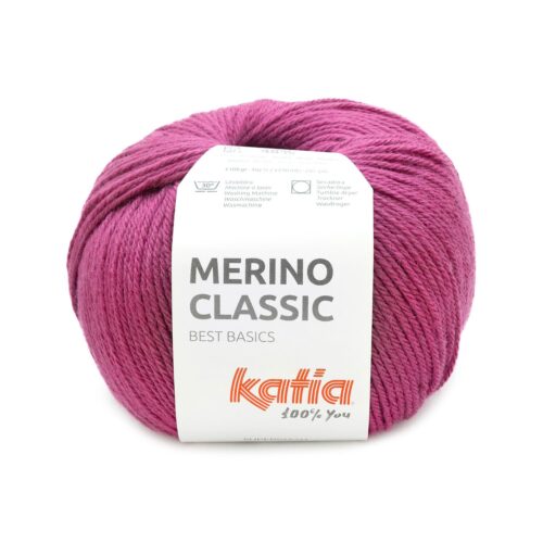ovillo de merino classic merino superwash y acrílico color 102 magenta