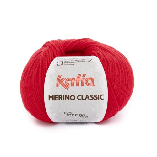 ovillo de merino classic merino superwash y acrílico color 4 rojo