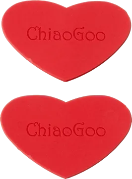 Pinzas de goma ChiaoGoo - corazones de goma para agujas intercambiables